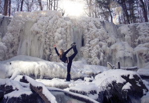 Be the light #snow #yoga