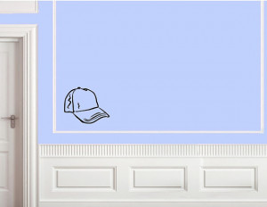 Vinyl wall words quotes and sayings Baseball cap/ hat