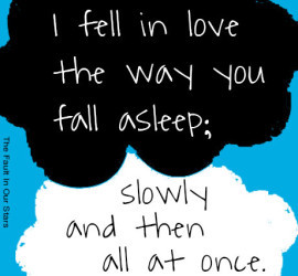 ... slowly and then all at once.” – The Fault in Our Stars, page 125