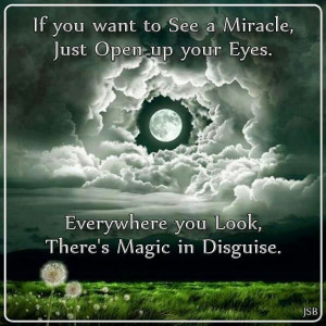 Miracle & magic everywhere quote
