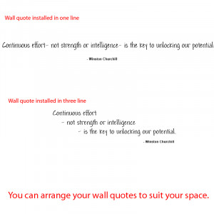 Stagger the quote however you want!