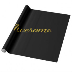 Awesome Quote Gold Faux Glitter Quotes Customized Wrapping Paper