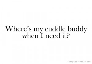 where´s my cuddle buddy when i need it?