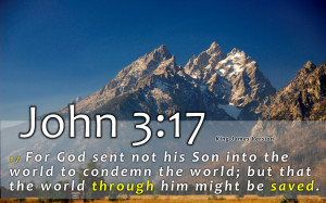 John 3:17 jesus god holy bible verse savior HD Wallpaper