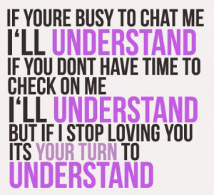 If you are busy to chat to me I’ll understand