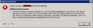 Cannot connect to MachineName\MICROSOFT##SSEE.
