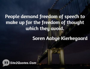 Famous Quotes - Soren Aabye Kierkegaard