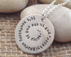 Spiral Quote Personalized Hand-Stam ped Necklace - Nickel Silver ...