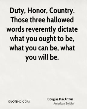 Duty Honor Country Quote