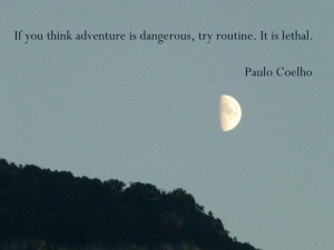 if you think adventure is dangerous try routine it is lethal paulo ...