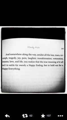 Don't settle for a Happy Ending...hold out for a Happy Everything!