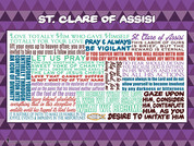 Saint Clare of Assisi Quote Wall Graphic $12.00