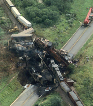 NASTY TRAIN WRECK - WHAT A PILE!