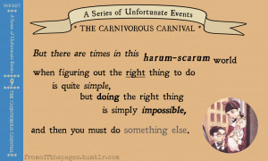 the carnivorous carnival by lemony snicket a series of unfortunate ...