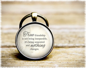 ... • Long Distance Friendship Keychain • Friendship Quote Keyring
