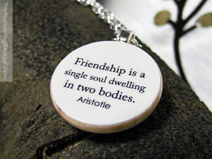 Aristotle Friend Quote Necklace 
