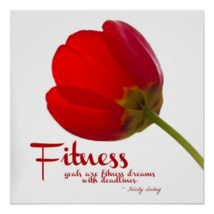Fitness #Quote for Success: Red Tulip Poster