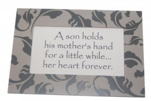 on holds his mother’s hand for a little while… her heart forever