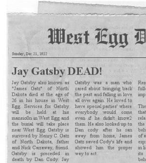 Jay gatsby obituaryJay Gatsby, Gatsby Obituary