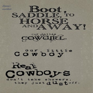 Cowboy sayings