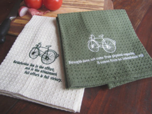 Bicycle Kitchen Towels-Gandhi Inspirational Quotes for cyclists ...