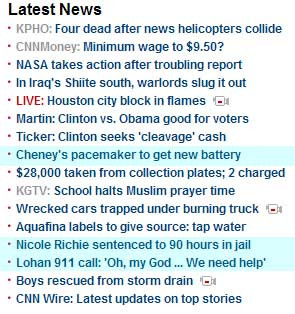 Way to go CNN. That’s real important headline news. You’re serving ...
