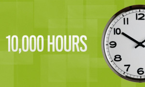 10000 hours is equivalent to about 3 hours of practice