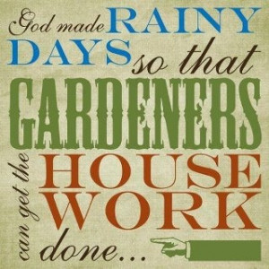Rainy Days and House Work....