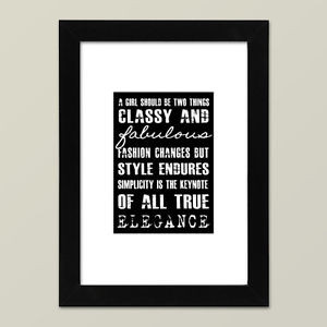 Coco-Chanel-Quotes-Busroll-Vintage-Industrial-Style-Print-FRAMED ...