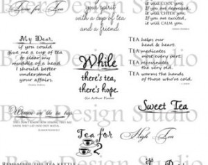 tea digital quotes word art about tea tea party png quotes tea digital ...