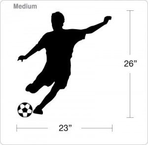 Details about SOCCER PLAYER - Removable Vinyl Art Wall Sports Decals