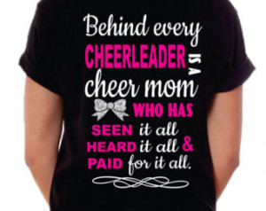 Cheer Mom Shirt, Cheer Mom T-Shirt, Behind every Cheerleader ...