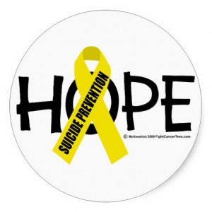 Suicide Prevention Hope Round Stickers