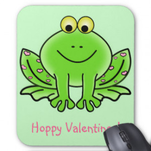 Love Frog Funny Greeting: Hoppy Valentine's Day Mouse Pads