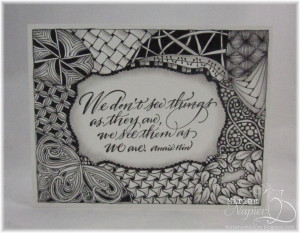 Zentangle Quote Card