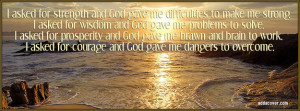 ... for strength and God gave me difficulties to make me strong... Cover