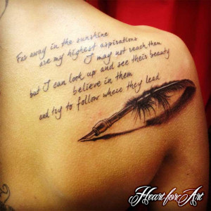 Quill and Quote Tattoo