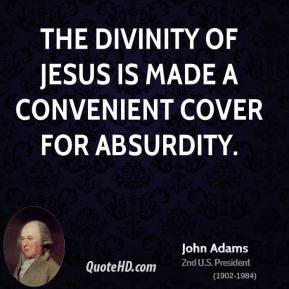 The divinity of Jesus is made a convenient cover for absurdity.