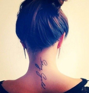 neck tattooThe Scripts, Tattoo Placements, Tattoo Ideas, Quote, Neck ...