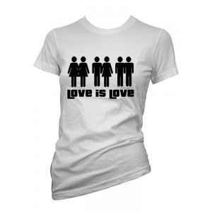Women Funny Novelty T-Shirts Love Is Love, Ladies T Shirts-Free ...