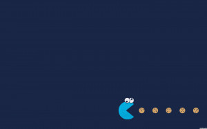 Minimalistic Cookie Monster Pac Man x in high quality wallpaper ...