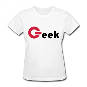 Slim Fit Women T-Shirt Geek Power Printed Cute Quotes T Shirts for ...
