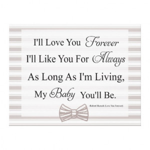 ll Love You Forever Baby Quote Canvas Print