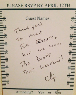 Chip Kelly Apparently Declined a Wedding Invite with a Handwritten ...