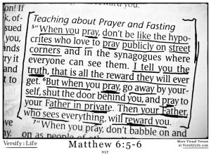 When you pray, don’t be like the hypocrites who love to pray ...