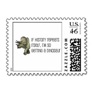 History Repeats Dinosaur Pet Stamp