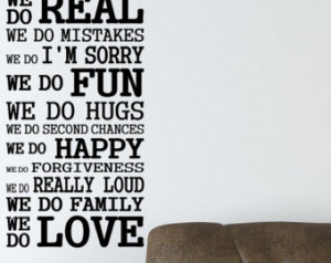 ... This House We Do Love Play Fun F orgive 32h x 16w vinyl wall quote