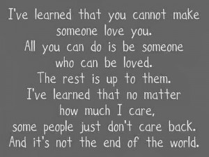 how much i care some people just don t care back and it s not the end ...