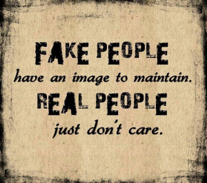 Fake people vs real people