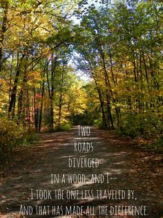 Diverged in a Wood - great quote for the littles to hear growing up ...